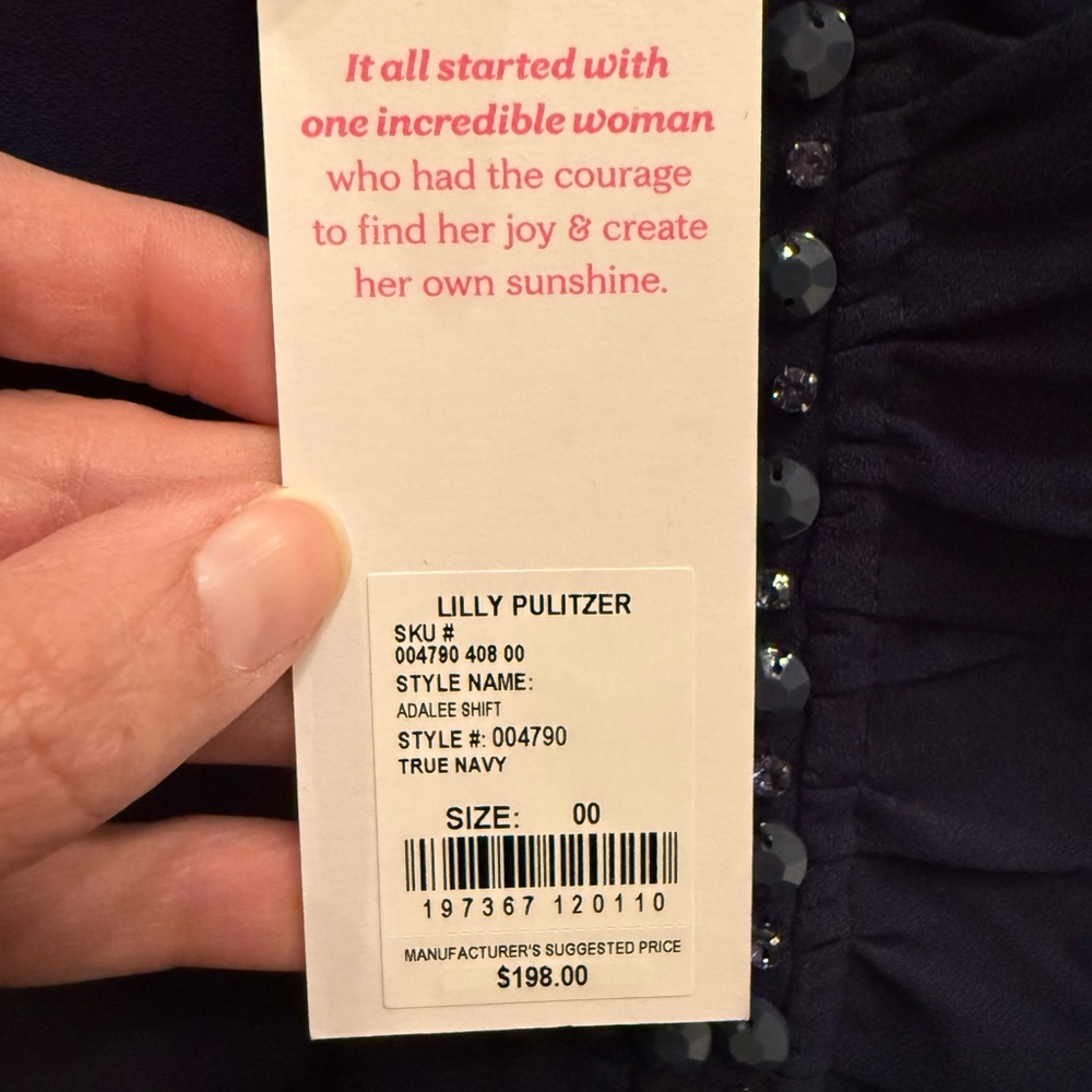 Lilly Pulitzer True Navy Adalee Shift Dress - Picture 2 of 5